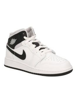 Sneakers Jordan AIR JORDAN 1 MID DQ8423 unisex ragazzi bianca+nera.