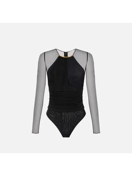 Body Elisabetta Franchi BO03062E2 da donna nero.