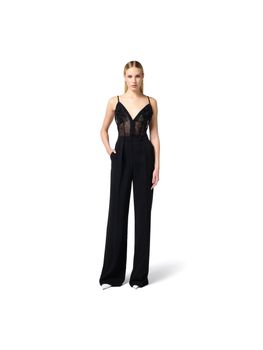 Tuta Elisabetta Franchi TU04952E2 110 da donna nera.