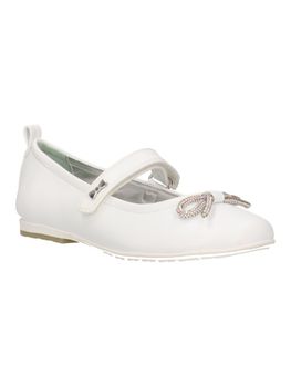 Ballerina Asso AG17080 da bambina bianca+argento.