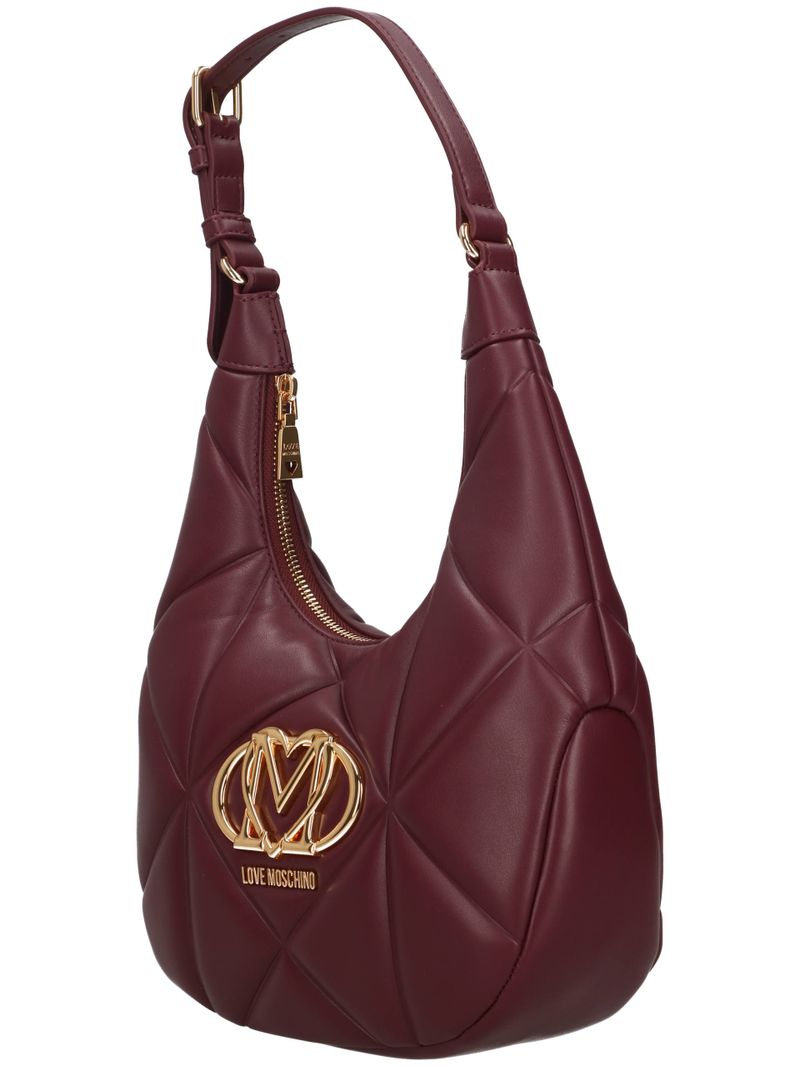 LANCASTER Borsa A Mezza Luna In Pelle Di Vacchetta - Modello Sierra, Colore Fuxia, Dimensioni 28x14x7 Cm
