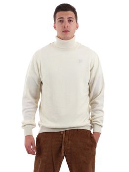 Maglione a collo alto Yos U0525 da uomo panna.