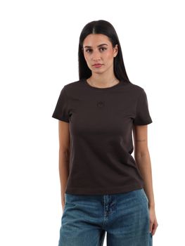 T-shirt Pinko 100355 A3HM da donna marrone.