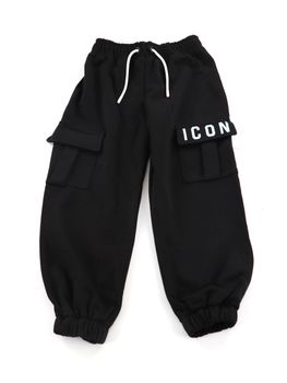 Pantalone Icon IGSP00539 da bambina nero.