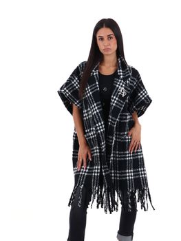 Poncho Liu Jo 2F6044T2742 da donna nero.
