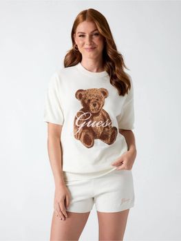 T-shirt Intima Guess O6BR03 Z1145 da donna bianca.