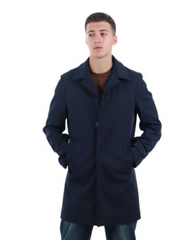 Cappotto Yos CP038 da uomo navy.