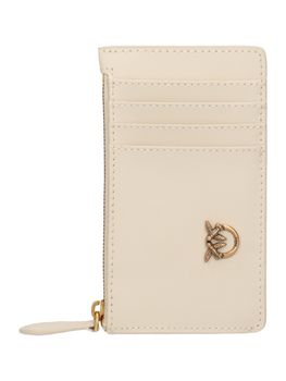 Portacarte Pinko 100251 A0F1 AIRONE da donna bianco e oro.