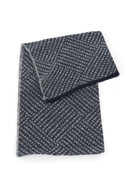 Rotfuchs Sciarpa Uomo In Cotone Effetto Stropicciato – Motivo Spina Di Pesce Marrone/Bianco – 150x15 Cm – Made In Germany