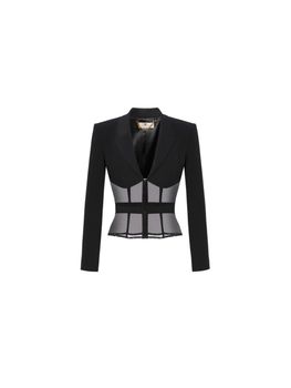 Giacca Elisabetta Franchi GI13151E2 110 da donna nera.