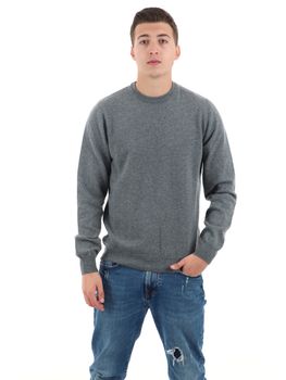 Maglione Yos U0125 da uomo grigio medio.