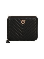 portafoglio pinko taylor zip around da donna nero e oro.
