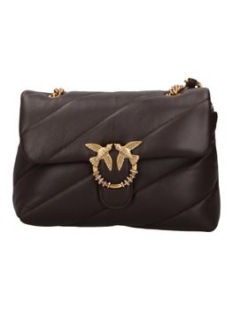 Borsa Pinko puff classic new bucle 107057 da donna marrone+oro.