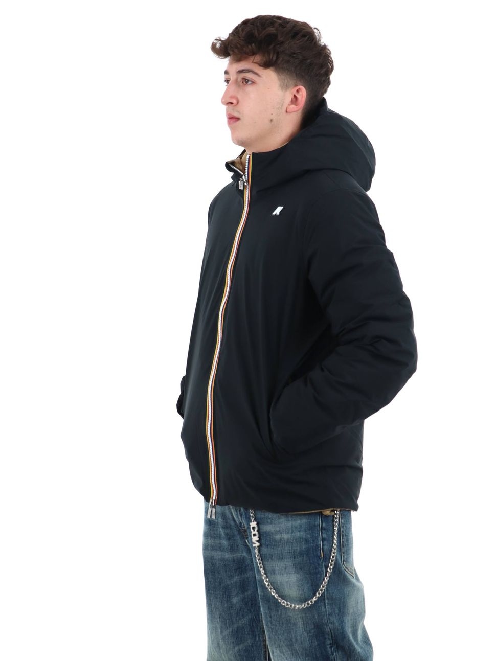 giubbotto-k-way-k8127ww-da-uomo-nero-plus-beige