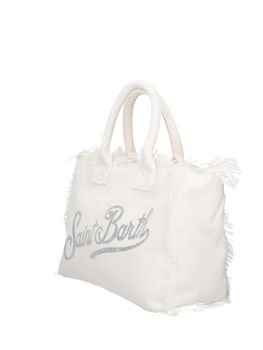 Borsa da mare Mc2 Saint Barth 01542H VANITY STRASS da donna bianca