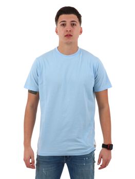 T-shirt Roy Roger's RRU90049C7480111 da uomo light blu.
