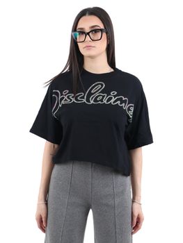 T-Shirt Disclaimer 54914 da donna nera.
