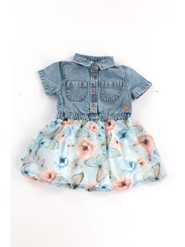 Vestito Guess K6RK16 D4EU0 da bambina denim.
