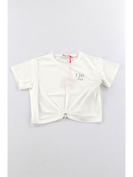 T-shirt Liu Jo GA5158J5003 da bambina bianca.