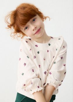 Maglia Mayoral 4147 da bambina ecrù+botti.