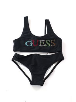 Costume Guess J5GZ00 KCA60 da bambina nero.
