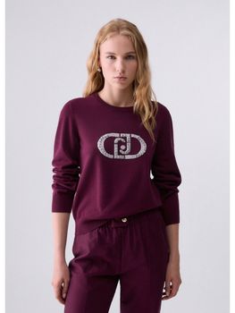 Maglia Liu Jo TF6261MS63L da donna red aubergine.