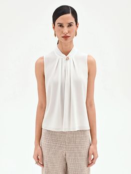 Top Rinascimento CFC0127646003 da donna panna.