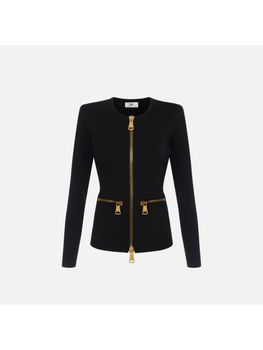 Giacca Elisabetta Franchi MK68B66E2 da donna nera.