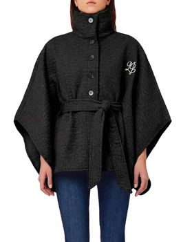 Poncho Liu Jo 2F6043T2742 da donna nero.