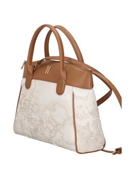 Borsa Alviero Martini LC14 W616 0900 da donna bianca e marrone.