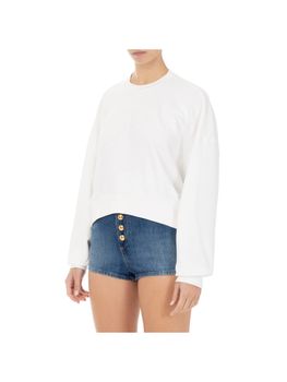 Felpa Elisabetta Franchi MD00551E2 360 da donna avorio.