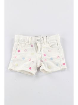 Shorts Guess K5GD15 WH630 da bambina lettering.