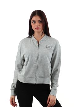 Felpa EA7 7W000178 AF12473 da donna grigia.