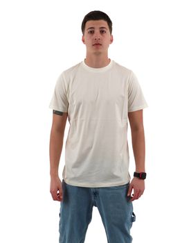 T-shirt Daniele Alessandrini DUTC0001 JCO0488 da uomo crema.