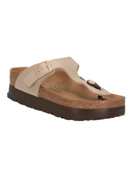 Ciabatta Birkenstock 1031205 GIZEH PAP FLEX PLATFORM da donna sabbia.