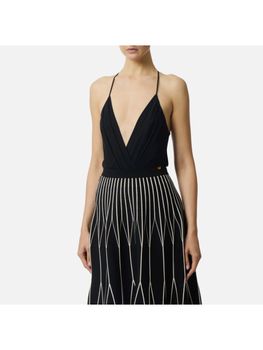 Body Elisabetta Franchi BO01461E2 da donna nero.