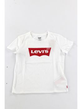 T-shirt Levi's 4EK825 da bambini rossa+bianca.