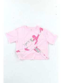 T-shirt Jordan 45G285 da bambina rosa.