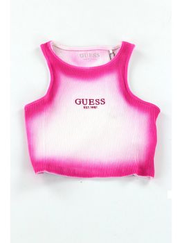 Canotta Guess J6GI22 KCSK4 da bambina fuxia.