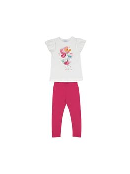 Set Mayoral 3705 da bambina magenta.