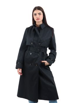 Trench Elisabetta Franchi CP62D51E2 da donna nero.