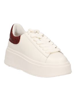 Sneaker Ash MOBY03 da donna bianca e bordeaux.