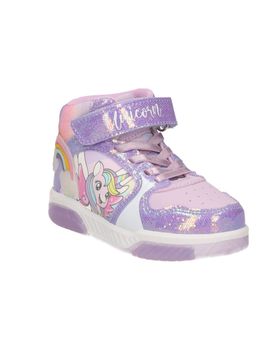 Sneakers alta Fumetto S8010172S da bambina lilla.