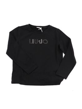 T-shirt Liu Jo GF6075JS003 da bambina nera.