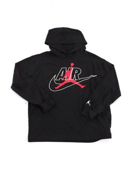 T-shirt con cappuccio Jordan 95G341 da bambino nera.