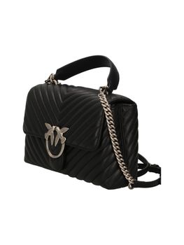 Borsa Pinko 100043 A0GK da donna nero e argento.