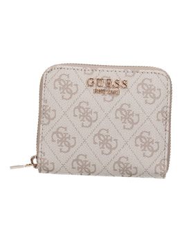 Portafoglio Guess Laurel Nero – Doppia Zip, Logo 4G, In Ecopelle, 14x9 Cm