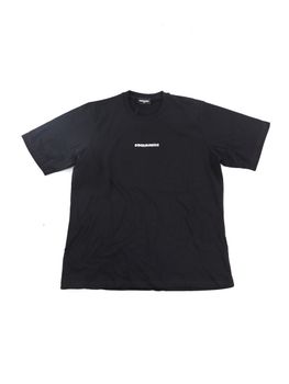 T-shirt Dsquared2 DQ2823 D004G da bambino nera.