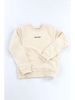 Felpa Calvin Klein IB0IB02617 da bambino whitecap.