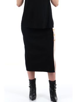 Gonna Elisabetta Franchi GK27S61E2 da donna nera+burro.